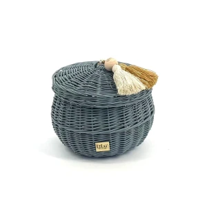 WIKLINOWY KOSZ BUBBLE M JEANS