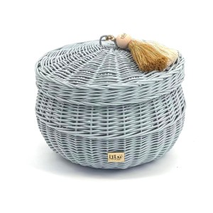 WIKLINOWY KOSZ BUBBLE L MINT