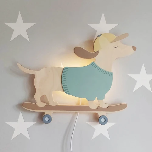tuliroom lampka piesek z drewna