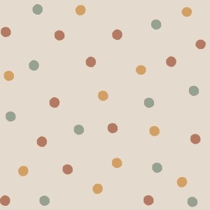 TAPETA DZIECIĘCA W KOLOROWE KROPKI BOUNCY DOTS - DEKORILLO 