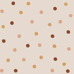 DEKORILLO BRĄZOWE KROPKI BOUNCY DOTS  - PRÓBKA TAPETY