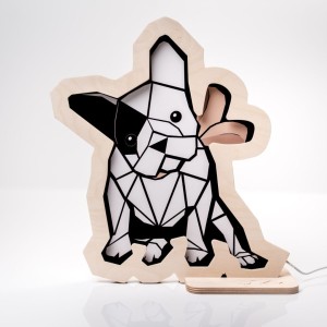 LAMPKA BULDOG BEŻOWY - UNKY