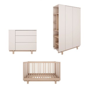 ZESTAW MEBLI DLA NIEMOWLAKA WOOD LUCK DESIGN BASIC ZŁAMANA BIEL