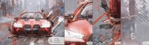 MALUMI FAST CAR RED  - PRÓBKA TAPETY  