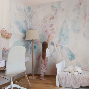 TAPETA DLA DZIEWCZYNKI MARIPOSA BUBBLEGUM - MALUMI