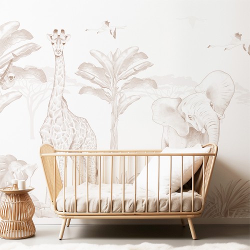 tapeta dziecięca safari sepia (4).jpg