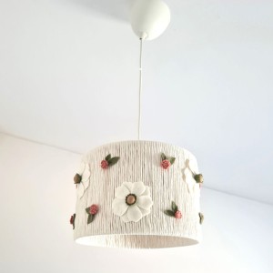 LAMPA SUFITOWA DLA DZIEWCZYNKI Z KWIATAMI 3D - MARMYS FELT STUDIO