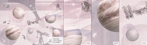 MALUMI GALAKTYKA SPACE ZONE LAVENDER - PRÓBKA TAPETY