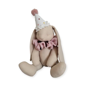 Dekoracja do pokoju dziecka Królik beżowy w pudrowym kołnierzu – Love Me Decoration