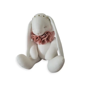 Dekoracja do pokoju dziecka Królik śmietankowy w kołnierzu – Love Me Decoration