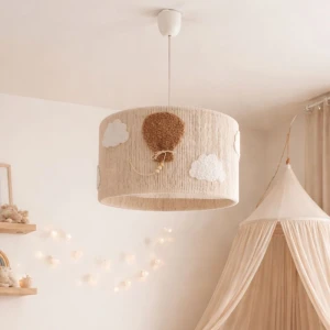 LAMPA SUFITOWA DLA DZIECKA BALON Z CHMURKAMI BOUCLE - MARMYS FELT STUDIO