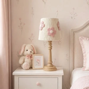 LAMPKA NOCNA DLA DZIEWCZYNKI RÓŻOWE STOKROTKI - MARMYS FELT STUDIO