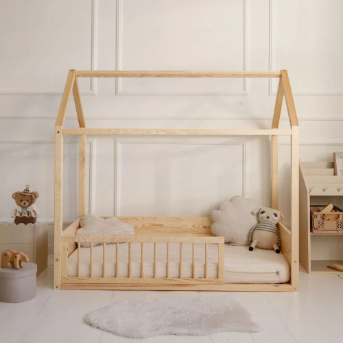 łózko domek montessori bellamy wood nest