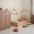 łózko domek montessori bellamy wood nest