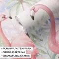 tapeta flamingi tropikalna do pokoju dziewczynki
