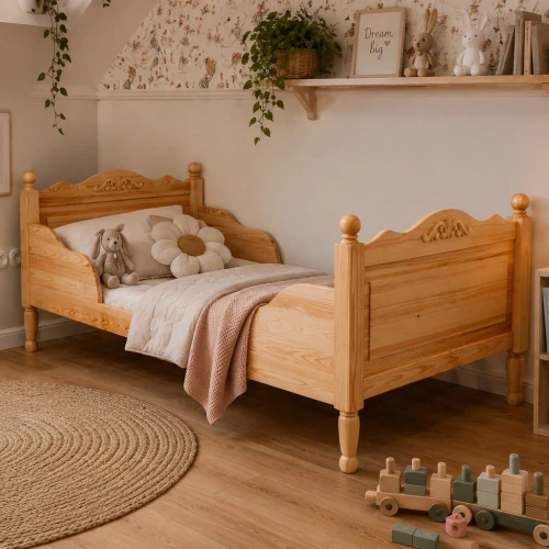 łóżko dziecięce w stylu boho