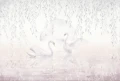 tapeta dla dziewczynki w łabędzie
