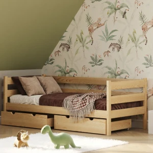 Drewniane łóżko typu sofa - kolory i rozmiary 