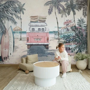TAPETA DLA DZIECKA SUMMER VIBES PINK - MALUMI