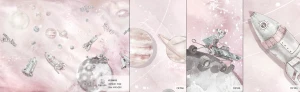 MALUMI KOSMOS ROSE - PRÓBKA TAPETY