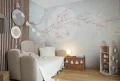 Tapeta dziewczęca Magnolia Mint – miętowe magnolie