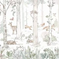 Tapeta dziecięca Hello Rabbit Sage – zajączki i sarenki