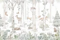 Tapeta dziecięca Hello Rabbit Sage z zajączkami
