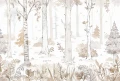 Tapeta dziecięca przytulny las w naturalnych barwach