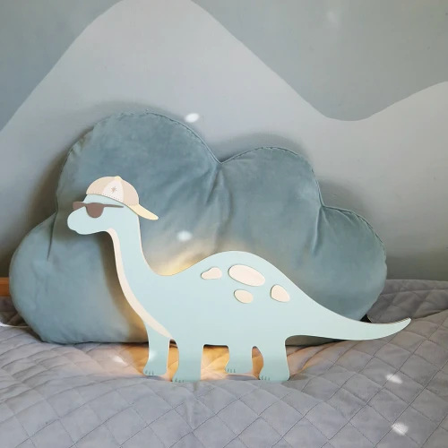 Lampka ścienna Dinozaur LED z pilotem dla dzieci