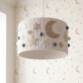 ręcznie robiona lampa sufitowa do pokoju dziecka księżyc