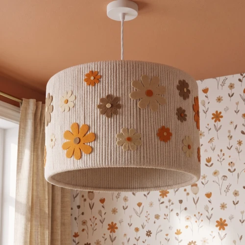 lampa sufitowa kwiatki boho