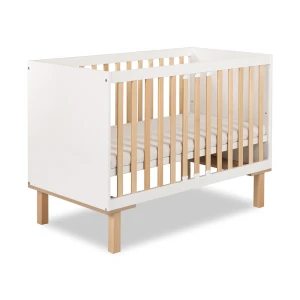 Łóżeczko dziecięce Aura I 60x120 cm biel-buk - Little Sky 