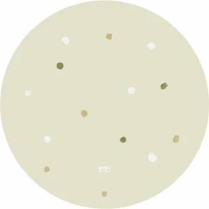 MATA KAUCZUKOWA BEIGE DOTS CIRCLE - GUGU THE HERO