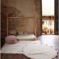 bawełniany dywan dziecięcy lorena canals hippy dots kolor natural vintage nude 120x160 cm