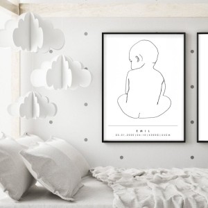 MINIMAL LINE - PERSONALIZOWANA METRYCZKA #4