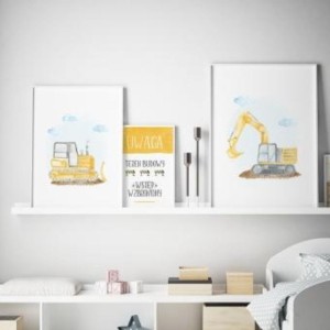 ZESTAW 3 PLAKATY PLAC BUDOWY - YOKO DESIGN