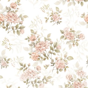 TAPETA VINTAGE ROSE PATTERN - DEKORNIK