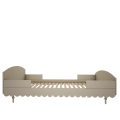 Stylowe oliwkowe łóżko młodzieżowe Babushka 90x200 cm marki Wood Luck Design