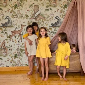 TAPETA CUTE FOREST ANIMALS LIGHT - DEKORNIK