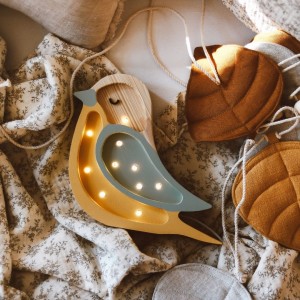 LAMPKA PTASZEK MINI KHAKI LIGHT MUSTARD - LITTLE LIGHTS 