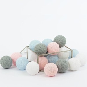 Girlanda świetlna Cotton Balls Pastel Candy – Wybierz liczbę kul