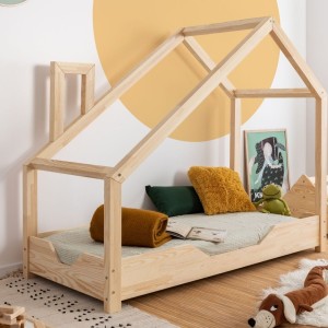 DREWNIANE ŁÓŻKO DOMEK LUNA MODEL B