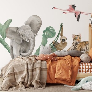NAKLEJKA SAFARI ZWIERZĘTA I - PASTELOWE LOVE