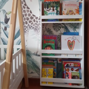 DREWNIANA PÓŁKA NA KSIĄŻKI BIBLIOTECZKA
