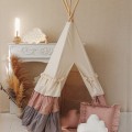 namiot tipi pudrowe falbany