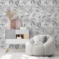 tapeta w czarno-biale kwiaty yokodesign (2).jpg