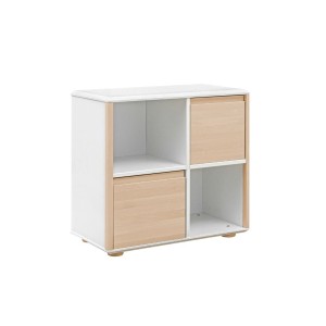 INMONDO - KOMODA 2D SZEROKA FRONTY BRZOZA FUNFLEX BIAŁA 