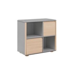 INMONDO - KOMODA 2D SZEROKA FRONTY BRZOZA FUNFLEX SZARA