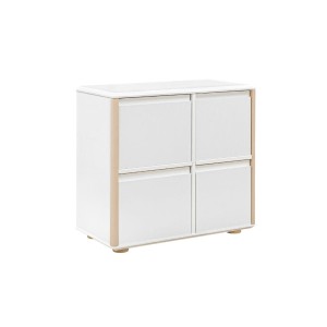 INMONDO - KOMODA 4D SZEROKA FRONTY MDF FUNFLEX BIAŁA
