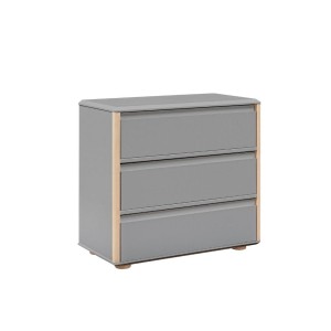 INMONDO - KOMODA 3S NISKA FRONTY MDF FUNFLEX SZARA